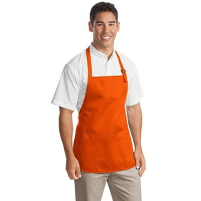 Edwards Garment Adult Three Divisional Pocket Long Ties Kitchen Bib Apron 9002